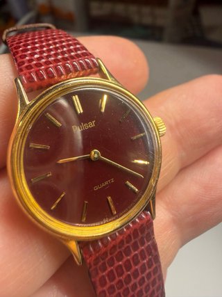 Orologio Pulsar Vintage Borgogna