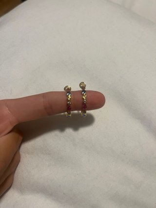 Pendientes Agatha Paris aro circonitas baño oro