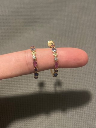 Pendientes Agatha Paris aro circonitas baño oro