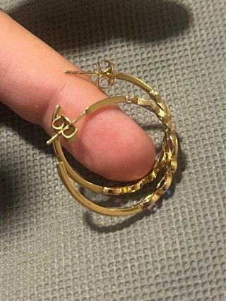 Pendientes Agatha Paris aro circonitas baño oro