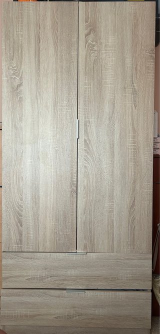 Armario 2 puertas y 2 cajones madera