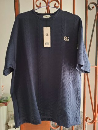T-shirt Oliver Grant blu scuro trama