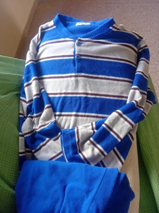Pijama Polar Chico S&Y Azul Gris XXL