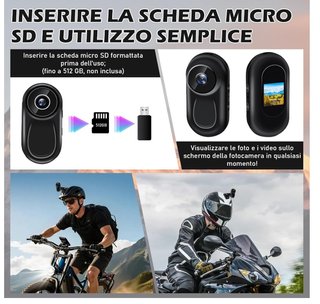 Action Cam per Moto Nera