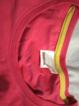 Camiseta Reebok Mujer Rosa Algodón