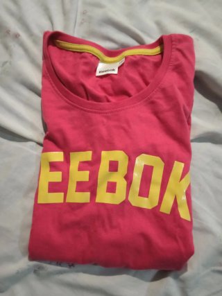 Camiseta Reebok Mujer Rosa Algodón