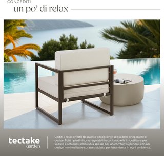 Poltrona da Giardino Comosa, Set di 2, Imbottitura