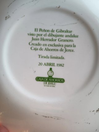Plato decorativo Peñón de Gibraltar