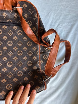 Mochila Marrón Estampada