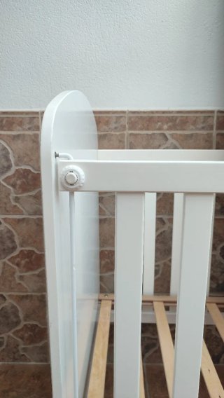 Cuna bebé blanca Babyklass + colchón