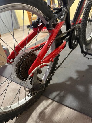 Bicicleta Montaña Niño Roja