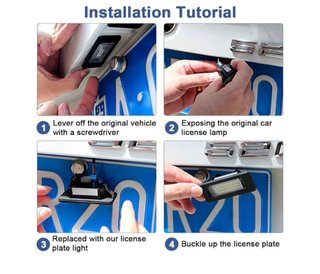 2 Luces LED BMW Matrícula 12V/24V