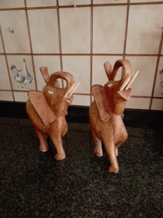 Figuras de elefantes cerámica