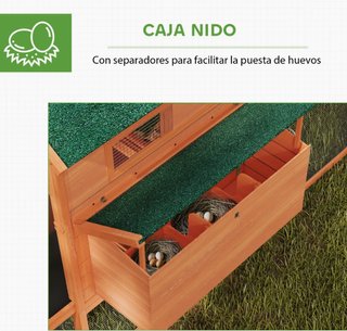 Gallinero Grande Madera Exterior 2 Nidos