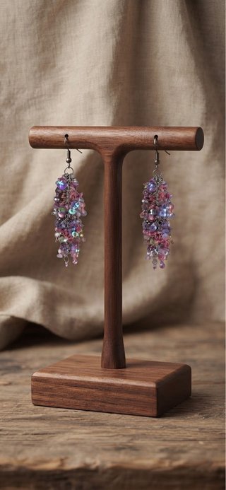 Pendientes largos Pepe Jeans cuentas iridiscentes