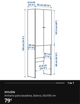 Mobiletto per Lavatrice Bianco Ikea