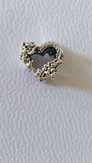 Charm Pandora Corazón y Rose's con circonitas