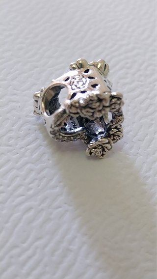 Charm Pandora Corazón y Rose's con circonitas