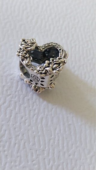 Charm Pandora Corazón y Rose's con circonitas