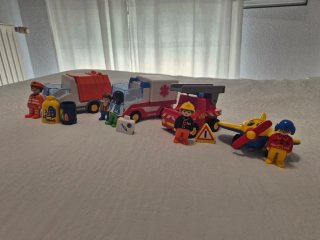 Playmobil Bomberos, Basura, Ambulancia, avión