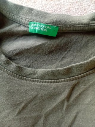 Camiseta Benetton M Verde Oliva