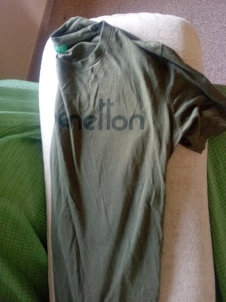 Camiseta Benetton M Verde Oliva