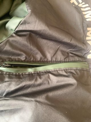Chaleco Acolchado Verde Militar con Capucha Talla