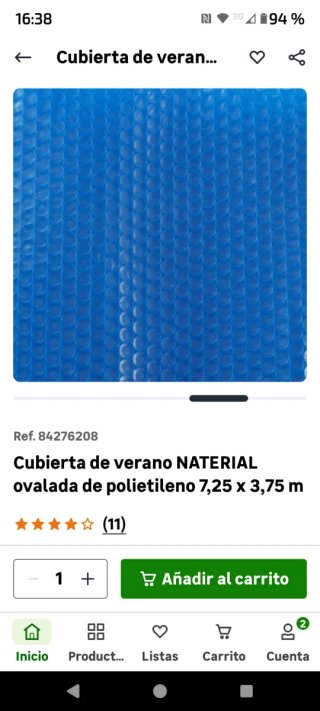 Cubierta de piscina NATERIAL ovalada