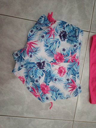 Costume donna due pezzi fantasia floreale