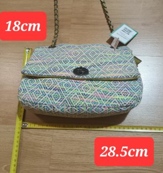 Bolso bandolera multicolor tejido
