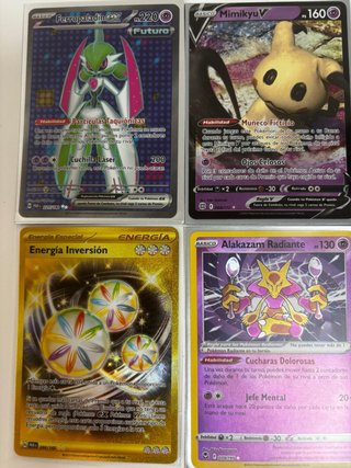 Lote Cartas Pokémon Ferropaladin, Mimikyu, Alakaza