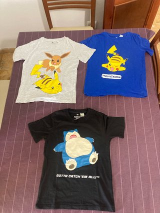 Lote 3 Camisetas Pokémon también se venden separad