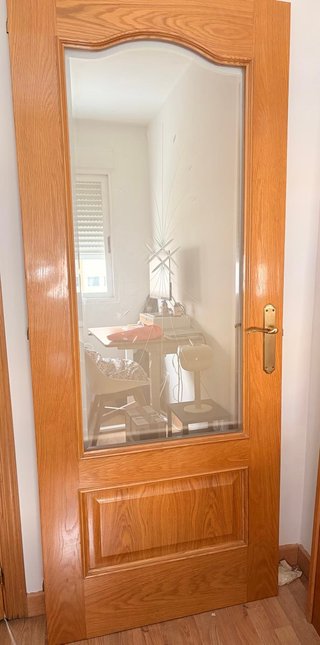 Puertas de interior de madera con cristal