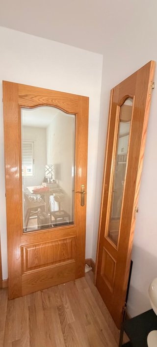 Puertas de interior de madera con cristal