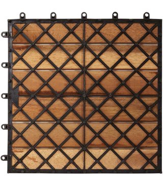 Baldosas Madera Acacia Exterior 11uds 30x30