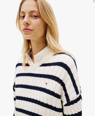 Maglione M Tommy Hilfiger Cable Knit Jumper NUOVO