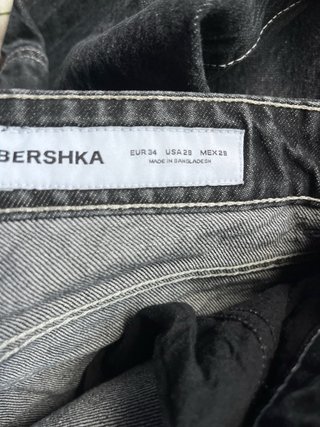 Pantalones Cargo Bershka Negros Talla 34