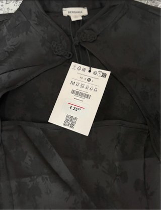 Vestido estilo chino negro talla M