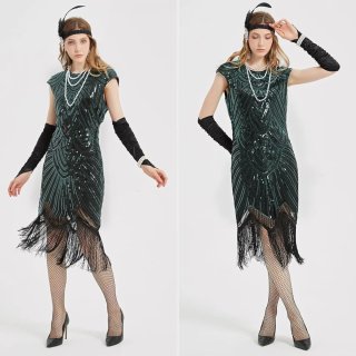 Vestido Años 20 con Accesorios