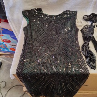 Vestido Años 20 con Accesorios