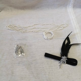 Vestido Años 20 con Accesorios