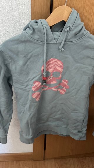Sudadera Scalper niña calavera rosa
