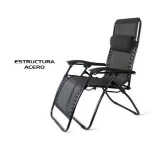 Silla Plegable Aluminio MARGUENO Azul/Blanco