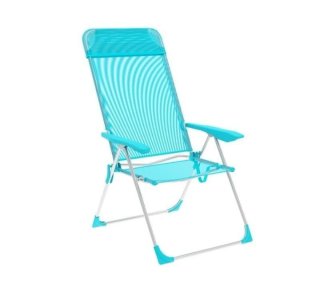 Silla Plegable Aluminio MARGUENO Azul/Blanco
