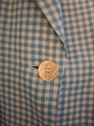 Blazer Gianfranco Ferré cuadros vichy azul y blanc