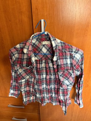 Camisa cuadros multicolor talla S