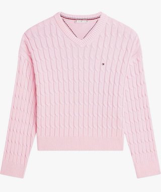 Tommy Hilfiger M Pullover Maglione Donna Rosa NUOV