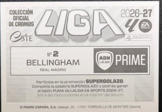 Cromo La Liga Jude Bellingham Real Madrid Panini