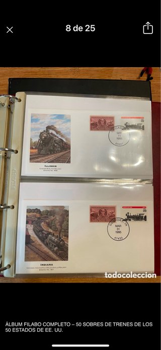 Album Filabo Treni 50 Buste del primo giorno