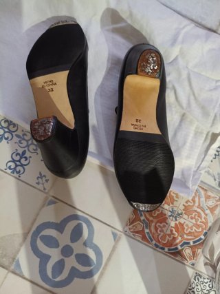 Zapatos Flamenco Piel Tacón Roberto Garrido Negros